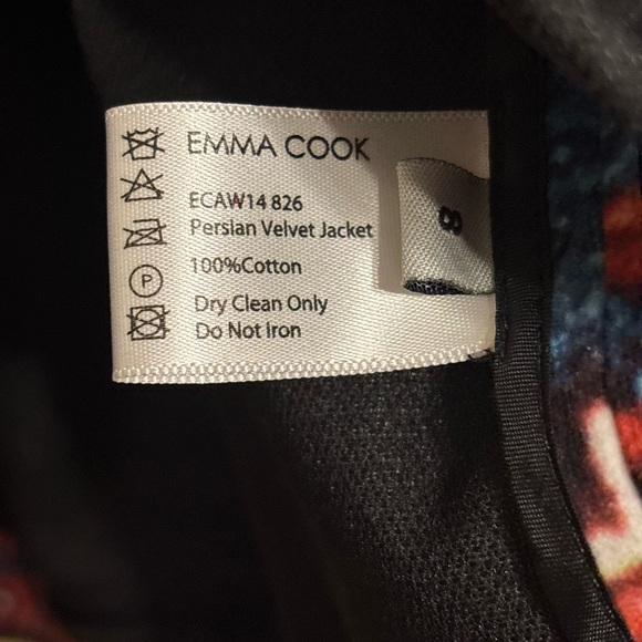 Dopamine Maximalist Designer Emma Cook Persian Velvet Jacket | Size 8 | Rare - Picture 7 of 15